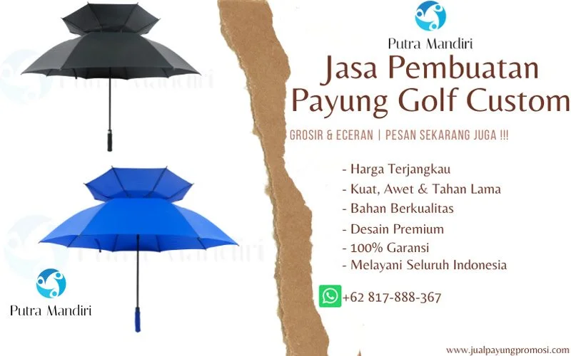 Spesialis Pembuatan Payung Golf Custom