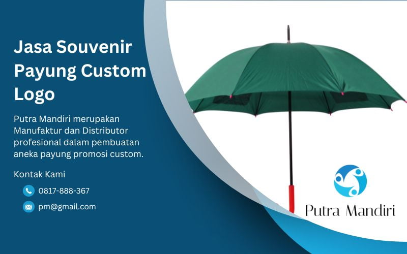 Jasa Souvenir Payung Custom Logo